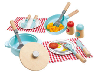 Juego De Rol Cocinar Y Servir Hape Mini Chef Juguete Madera E3208