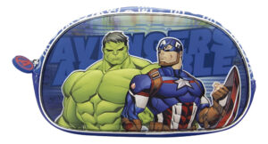 Cartuchera 3d Avengers Modelo 1 Cresko - Giro Didáctico Azul Liso