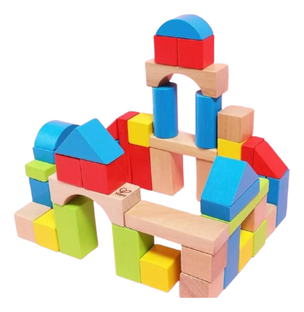 Set Construcción De 50 Bloques De Madera - Imagen 4
