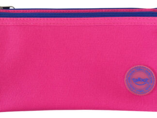 Cartuchera Fucsia Liso 2 Cierres 22x10x3 Cm