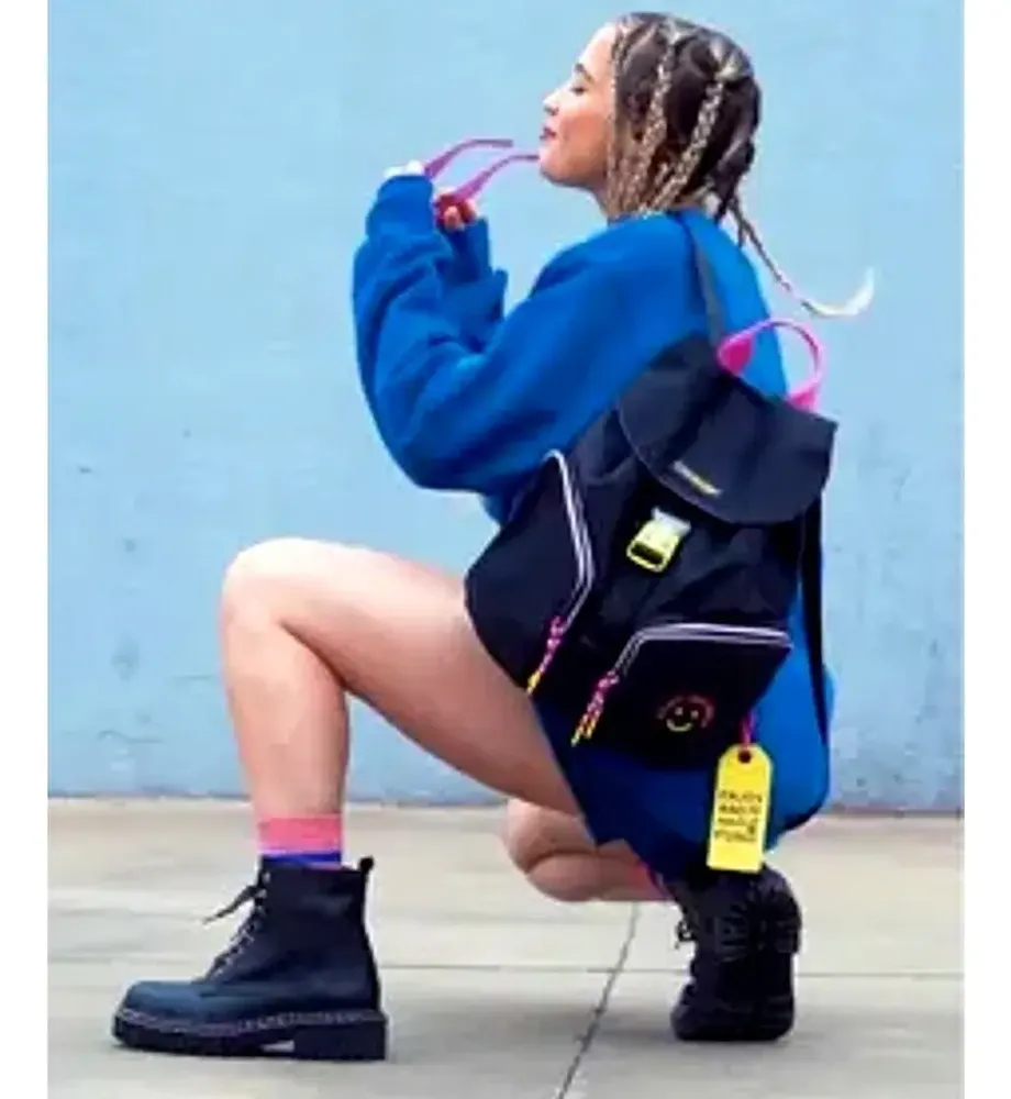 Mochila Espalda Juvenil Enjoy Cresko Color Negro Diseño De La Tela Poliéster - Imagen 4
