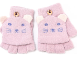 Guantes Infantiles Con Tapita Ojitos Gatito Gato Skora 12cm