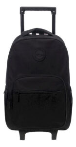 Mochila Lisa Con Carro Talbot 43,5cm 17 Pulgadas 4 Cierres
