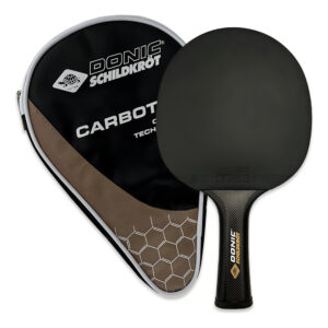 Paleta Ping Pong Donic Schildkrot Carbono Lvl 7000 Con Funda Color Negro Tipo De Mango Fl (cóncavo)