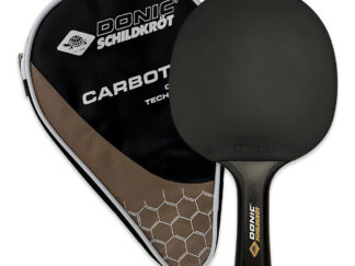 Paleta Ping Pong Donic Schildkrot Carbono Lvl 7000 Con Funda Color Negro Tipo De Mango Fl (cóncavo)