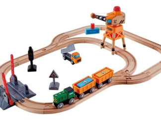 Hape Tren De Carga Con Manivela Pido Gancho Personaje 1