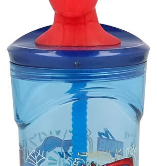 Vaso Infantil Con Sorbete Spider Man Marvel Color Azul Spiderman