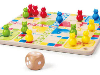 Juego De Mesa Isla Tambaleante Del Gato Hape Juguete Madera