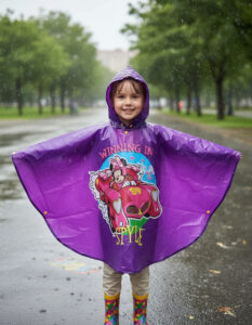 Piloto Poncho Minnie Capa De Lluvia Infantil Impermeable