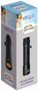 Monocular Infantil Portátil Visor 10x 25mm Telescopio Optiks
