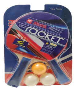 Set 2 Paletas Ping Pong Welstar Nivel 200 Con 3 Pelotitas