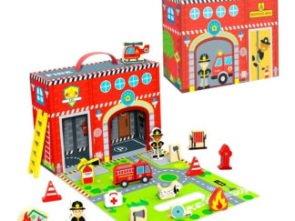 Valija Estación Bomberos 18 Piezas Tooky Toy Juego Juguete