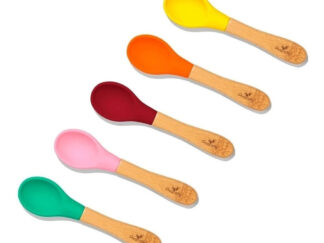 Set Cucharas Bebes Silicona Y Madera Bambu Avanchy Cubierto
