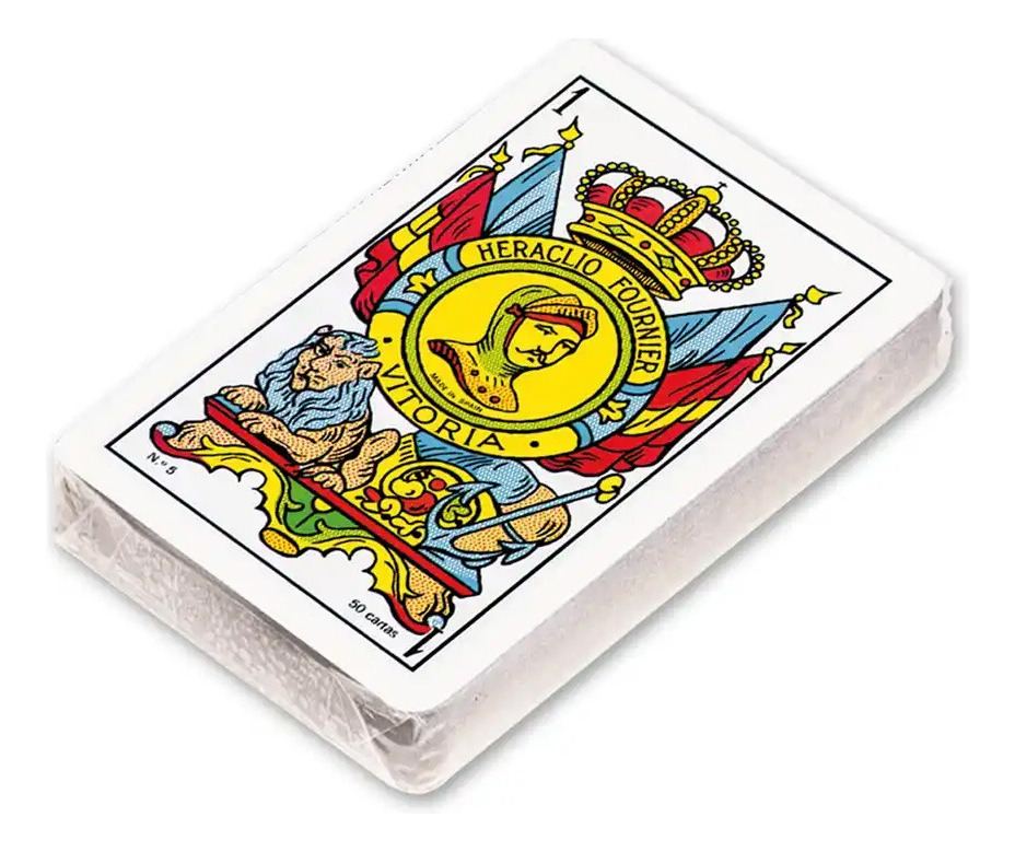 Baraja Cartas Española Nº35 En Celofán 50 Cartas Fournier Reverso Rojo - Imagen 5