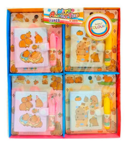 Mini Libreta Capybara Con Bolígrafo Lapicera Birome Infantil 27819