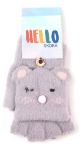 Guantes Infantiles Con Tapita Ojitos Ositos Oso Skora 12cm