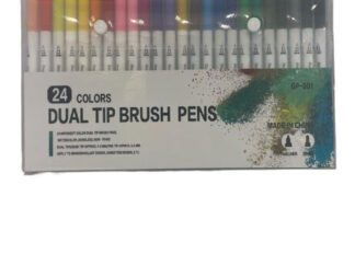 Marcador Acuarela Doble Punta Trazo 24 Colores Dibujo Pintar