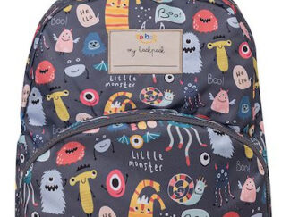 Mochila Talbot Kinder 16l 12  Poliester Impermeable Espalda Reforzada Monstruos Kinder Collection