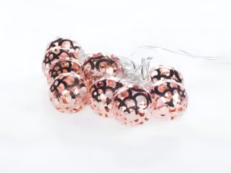 Bolas Led Alparamis Navidad Luz Cálida 5m Interior Pilas X10 Cobre Cálido