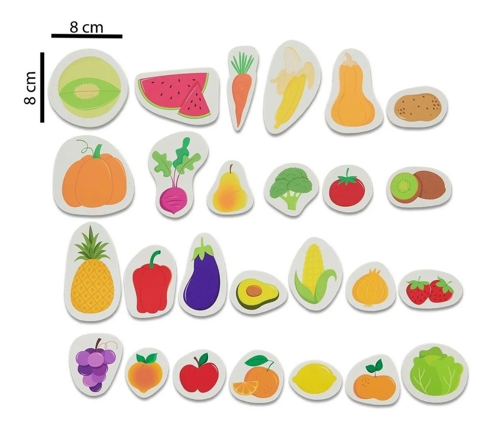 Vegetales Al Agua Juguete De Goma Eva Para El Baño Verduras - Imagen 2