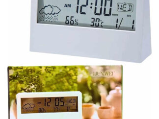Reloj Despertador Digital A Pilas Colours Mesa Blanco