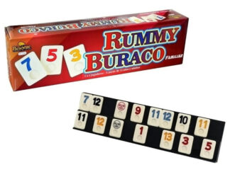 Rummy Burako Familiar Fichas Bajo Relieve Bisonte