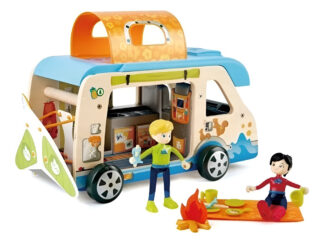 Set Casa Rodante Furgoneta Campamento Surf Juguete Hape Madera