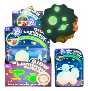 Calcomanías Fluorescentes De Dinosaurios 3d Glow Que Brillan En La Oscuridad, Pack De 7 27356