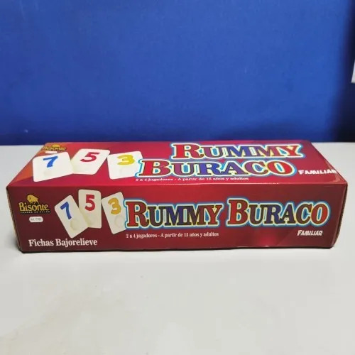 Rummy Burako Familiar Fichas Bajo Relieve Bisonte - Imagen 8