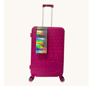 Valija Rígida De Viaje Hello Kitty 24 Pulgadas  360° Wheels Fucsia Hello Kitty