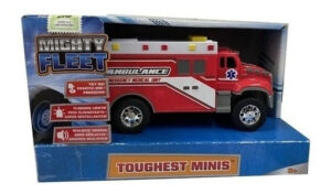 Ambulancia Vehículo Con Luz Sonido 15cm Mighty Fleet Juguete Ambulancia Rojo