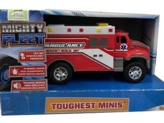 Ambulancia Vehículo Con Luz Sonido 15cm Mighty Fleet Juguete Ambulancia Rojo