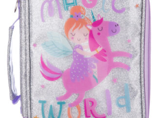 Cartuchera Escolar Infantil Talbot Power Pouch Con Manija Color Plateado Hada Mágica
