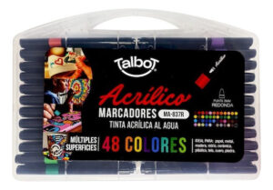 Marcadores Talbot Acrílico Valija X48 Colores Dibujo Pintura