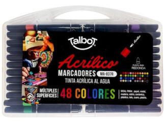 Marcadores Talbot Acrílico Valija X48 Colores Dibujo Pintura