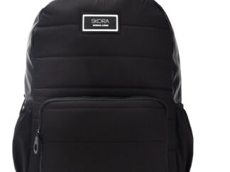 Mochila Espalda Skora Matelasse Portanotebook 17 Pulgadas Color Negro Diseño De La Tela Matelase