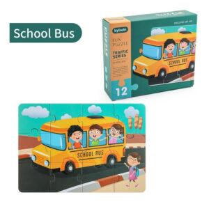 Rompecabezas Puzzle Bus Escolar 12 Piezas Juego Didáctico