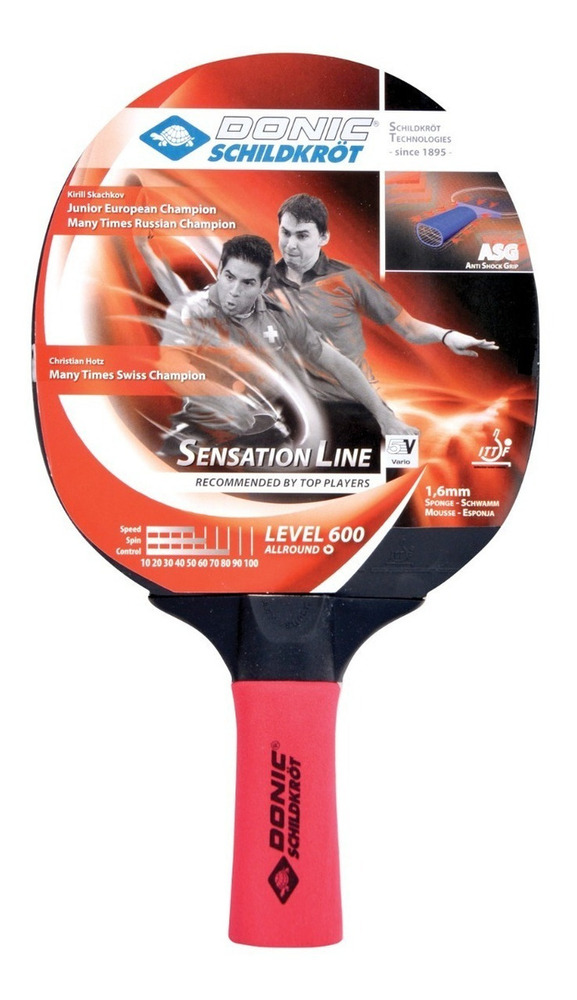 Paleta De Ping Pong Donic Schildkrot Sensation 600 Negra Y Roja Fl (cóncavo) Negro/rojo - Imagen 9