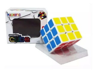 Cubo Mágico 3x3 Tipo Rubik Magnific 5cm Estructura Blanca Blanco