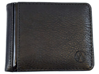 Billetera Hombre Wanderlust Tarjetero Cuero Pu Caja Color Negro Diseño De La Tela Liso