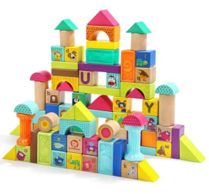 Bloques De Madera Letras Animales Juego Didactico Top Bright