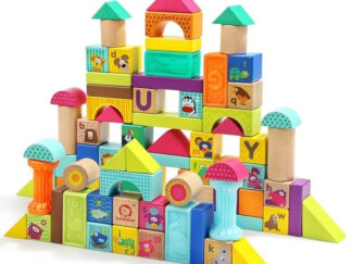 Bloques De Madera Letras Animales Juego Didactico Top Bright