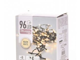 96 Luces Led Cálidas Tira Pila Arbol Navidad Terraza Balcon