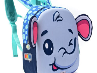 Mochila Infantil De Espalda 12 Pulgadas Elefante 3d Skora Celeste