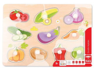 Puzzle Rompecabezas De Verduras Didáctico Madera Magnific