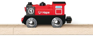 Locomotora Máquina A Pila Roja Juego De Tren Juguete Hape Locomotora Rojo
