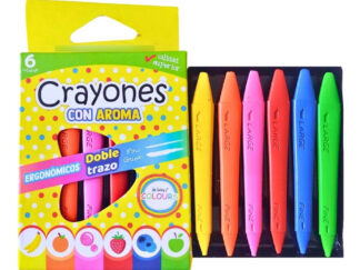 Crayones Doble Trazo Con Aroma Dibujo X 6 Colores Colours
