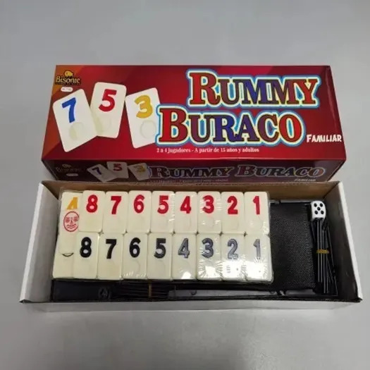 Rummy Burako Familiar Fichas Bajo Relieve Bisonte - Imagen 3