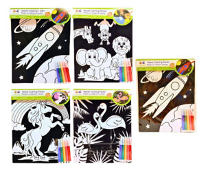 Lamina Aterciopelada Para Pintar Colorear Incluye Marcadores