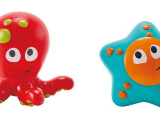 Pulpo Y Estrella Mar Lanza Agua Juego De Baño Juguete Hape